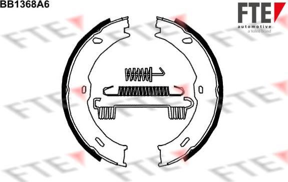 FTE BB1368A6 - Комплект гальм, ручник, парковка autozip.com.ua