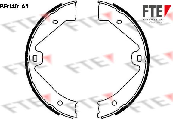 FTE BB1401A5 - Комплект гальм, ручник, парковка autozip.com.ua