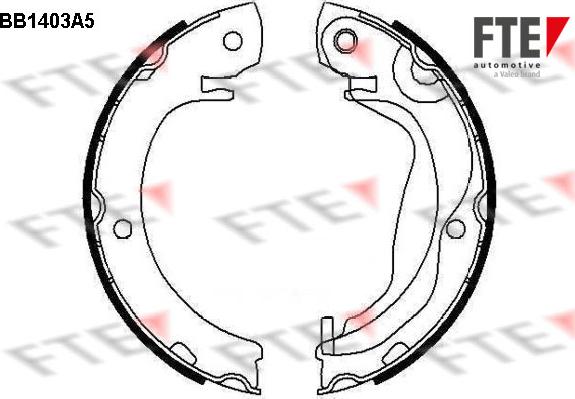 FTE 9100137 - Комплект гальм, ручник, парковка autozip.com.ua