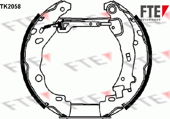 FTE TK2058 - Комплект гальм, барабанний механізм autozip.com.ua