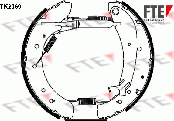 FTE 9110021 - Комплект гальм, барабанний механізм autozip.com.ua