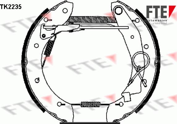 FTE 9110022 - Комплект гальм, барабанний механізм autozip.com.ua