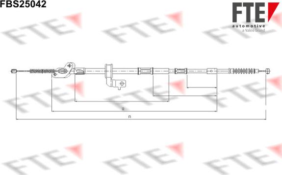 FTE 9250631 - Трос, гальмівна система autozip.com.ua