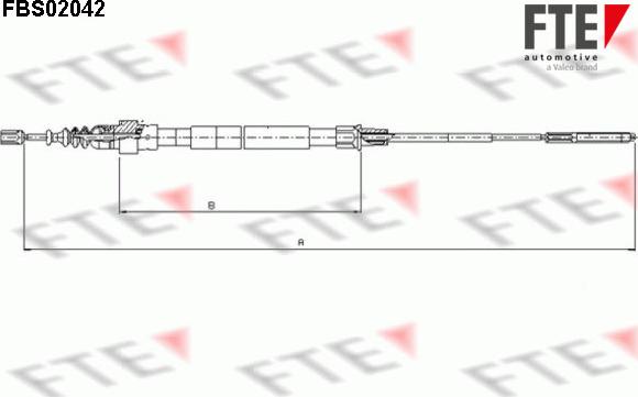 FTE 9250048 - Трос, гальмівна система autozip.com.ua