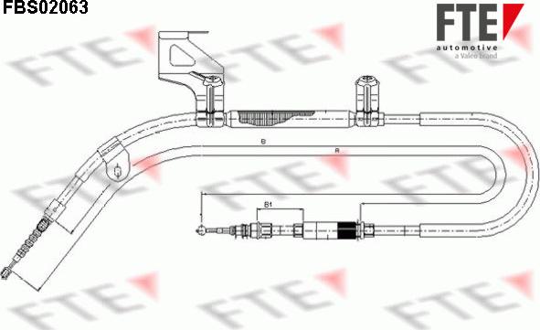 FTE 9250065 - Трос, гальмівна система autozip.com.ua