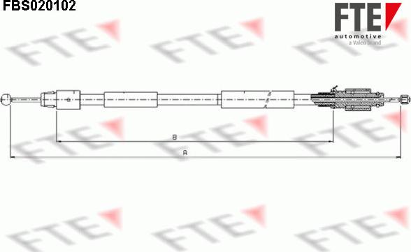 FTE FBS020102 - Трос, гальмівна система autozip.com.ua