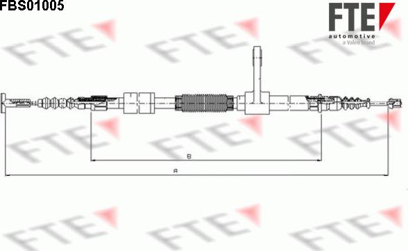 FTE FBS01005 - Трос, гальмівна система autozip.com.ua