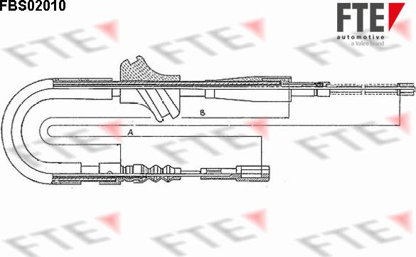 FTE FBS02010 - Трос, гальмівна система autozip.com.ua