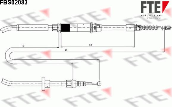 FTE 9250083 - Трос, гальмівна система autozip.com.ua