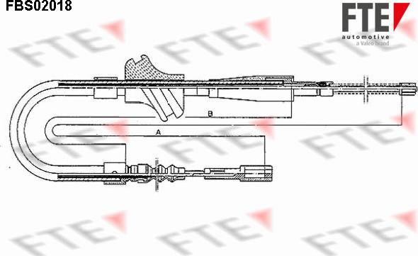 FTE 9250032 - Трос, гальмівна система autozip.com.ua