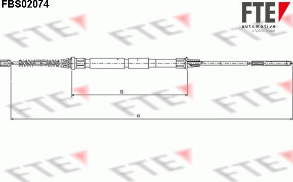 FTE FBS02074 - Трос, гальмівна система autozip.com.ua