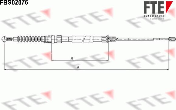 FTE FBS02076 - Трос, гальмівна система autozip.com.ua