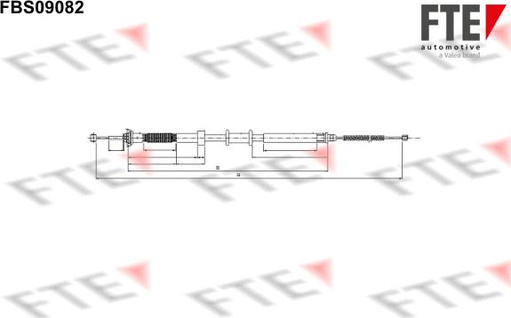 FTE 9250302 - Трос, гальмівна система autozip.com.ua