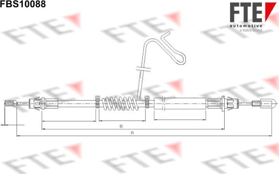 FTE 9250379 - Трос, гальмівна система autozip.com.ua