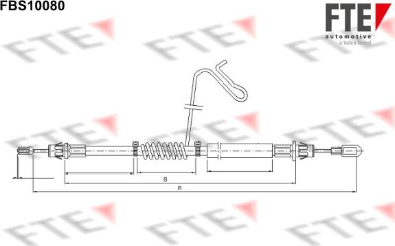 FTE 9250371 - Трос, гальмівна система autozip.com.ua