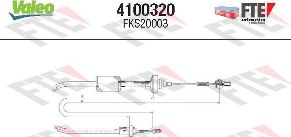 FTE 4100320 - Трос, управління зчепленням autozip.com.ua