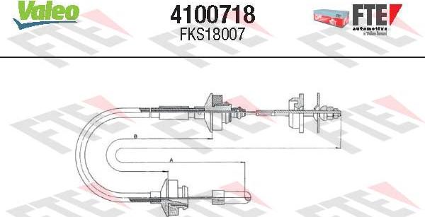 FTE 4100718 - Трос, управління зчепленням autozip.com.ua