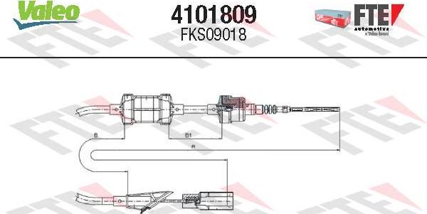 FTE 4101809 - Трос, управління зчепленням autozip.com.ua