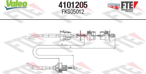 FTE 4101205 - Трос, управління зчепленням autozip.com.ua