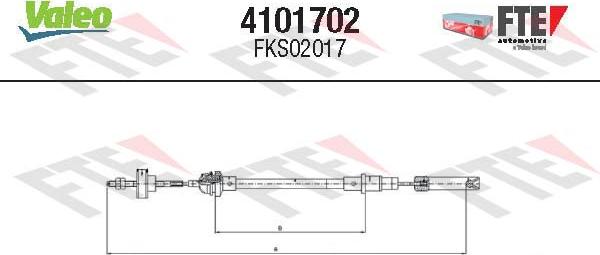 FTE 4101702 - Трос, управління зчепленням autozip.com.ua