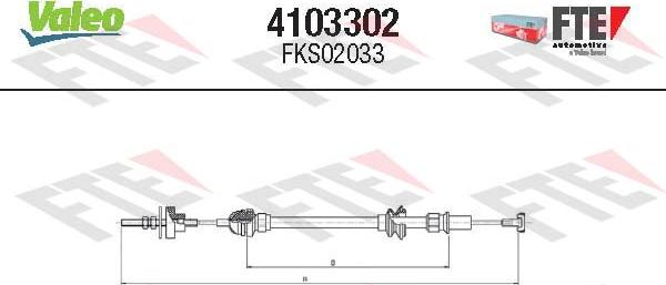 FTE 4103302 - Трос, управління зчепленням autozip.com.ua