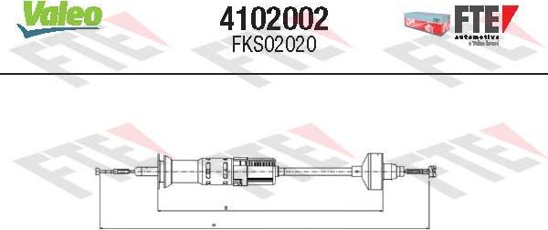 FTE 4102002 - Трос, управління зчепленням autozip.com.ua