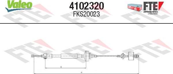 FTE 4102320 - Трос, управління зчепленням autozip.com.ua
