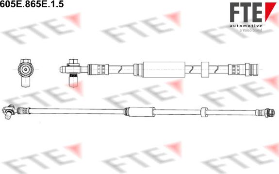 FTE 605E.865E.1.5 - Гальмівний шланг autozip.com.ua