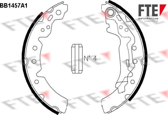 FTE BB1457A1 - Комплект гальм, барабанний механізм autozip.com.ua