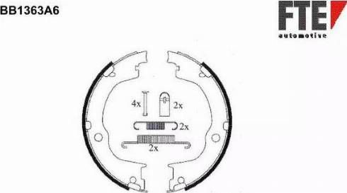 FTE BB1363A6 - Комплект гальм, ручник, парковка autozip.com.ua