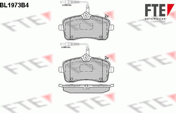 FTE BL1973B4 - Гальмівні колодки, дискові гальма autozip.com.ua