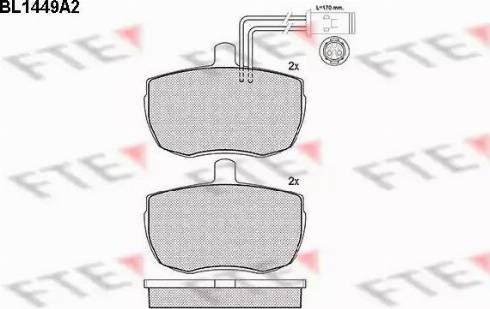 FTE BL1449A2 - Гальмівні колодки, дискові гальма autozip.com.ua