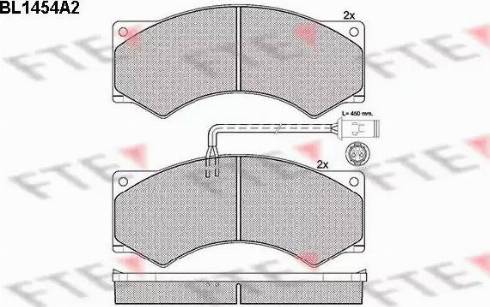 FTE BL1454A2 - Гальмівні колодки, дискові гальма autozip.com.ua