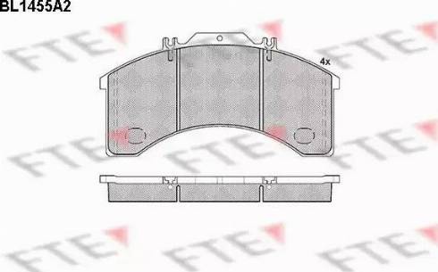 FTE BL1455A2 - Гальмівні колодки, дискові гальма autozip.com.ua