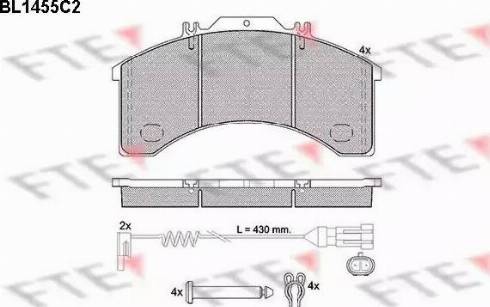 FTE BL1455C2 - Гальмівні колодки, дискові гальма autozip.com.ua