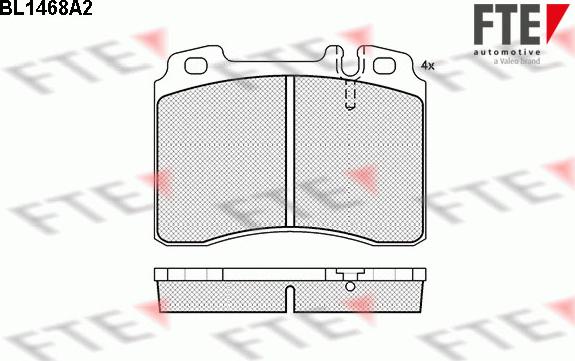 FTE BL1468A2 - Гальмівні колодки, дискові гальма autozip.com.ua