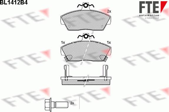 FTE BL1412B4 - Гальмівні колодки, дискові гальма autozip.com.ua