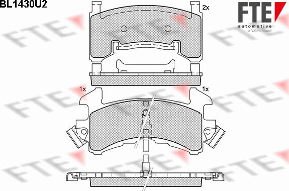 FTE BL1430U2 - Гальмівні колодки, дискові гальма autozip.com.ua