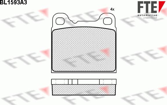 FTE BL1593A3 - Гальмівні колодки, дискові гальма autozip.com.ua