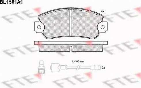 FTE BL1561A1 - Гальмівні колодки, дискові гальма autozip.com.ua