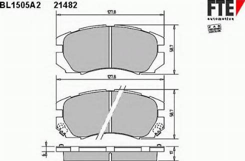 FTE BL1505A2 - Гальмівні колодки, дискові гальма autozip.com.ua