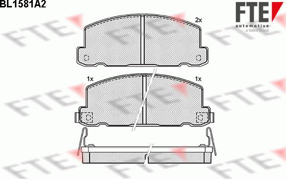 FTE BL1581A2 - Гальмівні колодки, дискові гальма autozip.com.ua