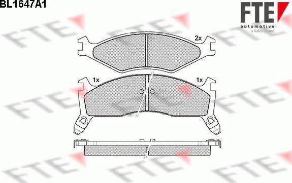 FTE BL1647A1 - Гальмівні колодки, дискові гальма autozip.com.ua