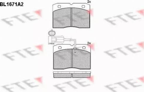 FTE BL1671A2 - Гальмівні колодки, дискові гальма autozip.com.ua