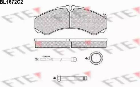 FTE BL1672C2 - Гальмівні колодки, дискові гальма autozip.com.ua