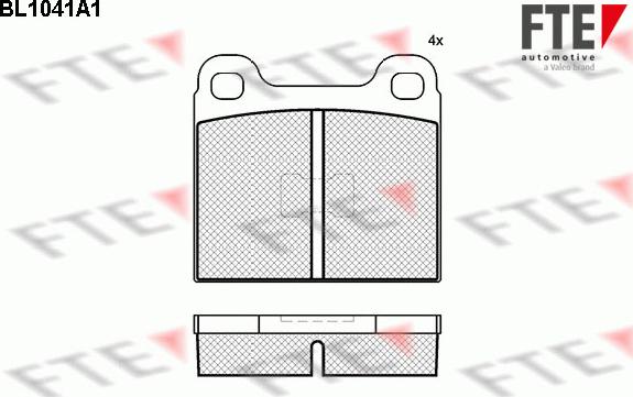 FTE BL1041A1 - Гальмівні колодки, дискові гальма autozip.com.ua