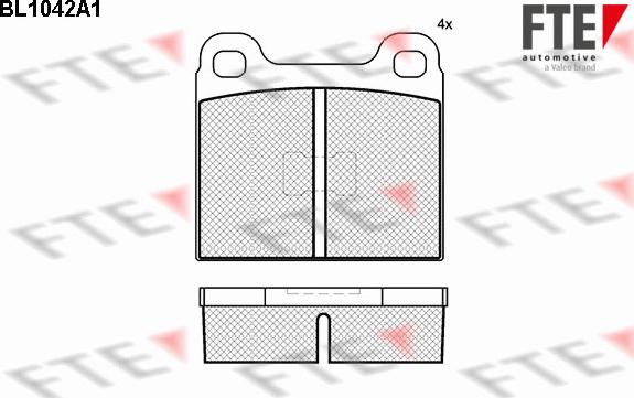 FTE BL1042A1 - Гальмівні колодки, дискові гальма autozip.com.ua