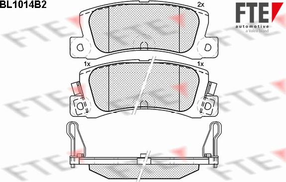 FTE BL1014B2 - Гальмівні колодки, дискові гальма autozip.com.ua