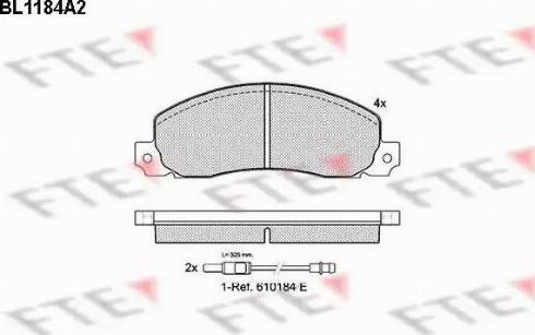 FTE BL1184A2 - Гальмівні колодки, дискові гальма autozip.com.ua