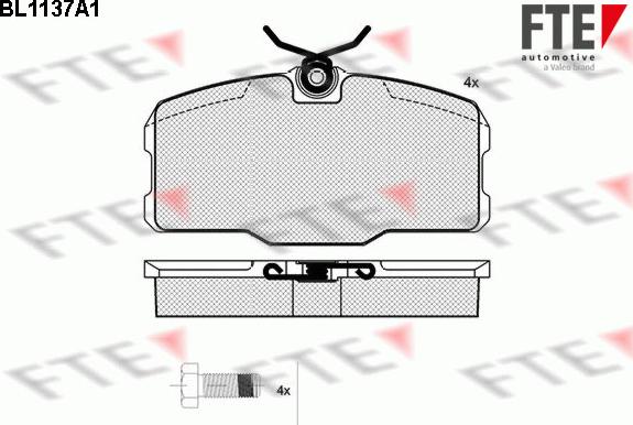 FTE BL1137A1 - Гальмівні колодки, дискові гальма autozip.com.ua